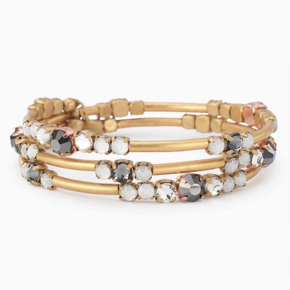 Stella & Dot Isabelle Gold Wrap Gemstone Bracelet